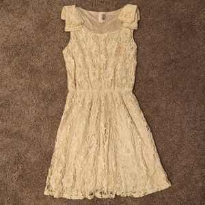Cream colored lace dress